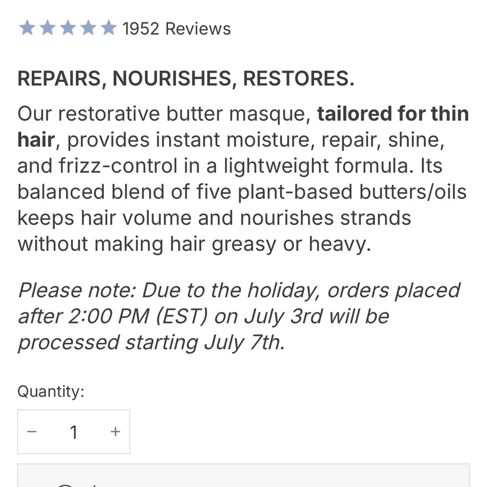 🩷Sephora Better Not Younger Hair Redemption Masque - White and Gold - Picture 4 of 8